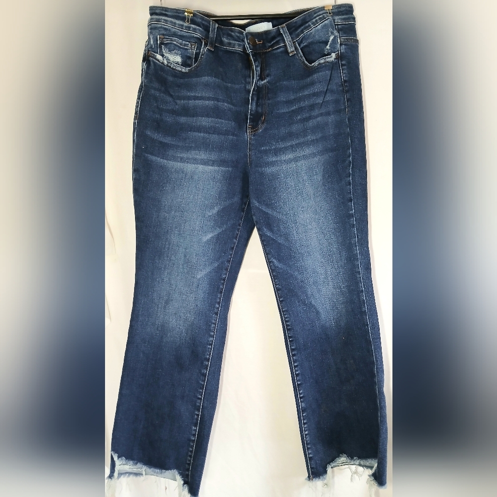 VERVET BY FLYING MONKEY Dark Indigo Flare Jeans